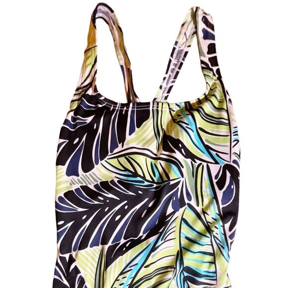 Speedo Flyer Back Tropical Print One Piece Swimsuit Women's Size 30 | S - Picture 5 of 11